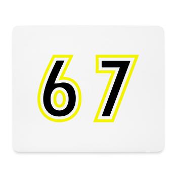 67 Number College - Mouse Pad (horizontal) - white - Front