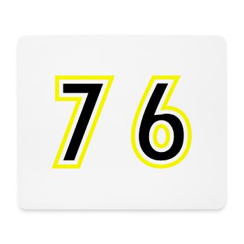 76 Number College - Mouse Pad (horizontal) - white - Front