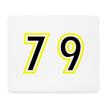 79 Zahl College - Mousepad (Querformat) - Weiß - Vorne