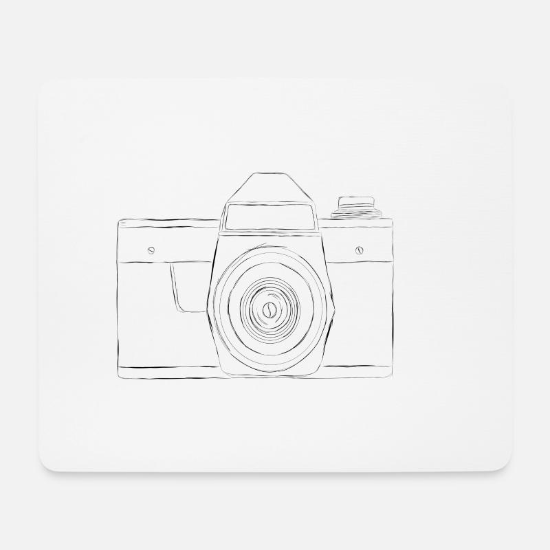 Kamera, Vintage Kamera, , Alte Kamera, Old - Mousepad (Querformat) - Weiß