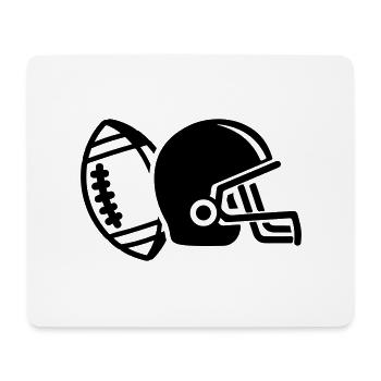 Football Helm - Mousepad (Querformat) - Weiß - Vorne