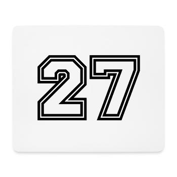 27 Zahl symbol - Mousepad (Querformat) - Weiß - Vorne
