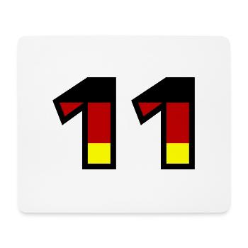 Maillot Allemagne numéro 11 - Tapis de souris (format paysage) - blanc - Devant
