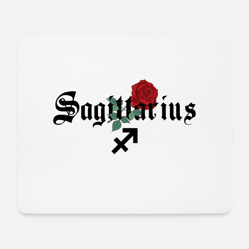 Schütze-Rosen-Tierkreis - Mousepad (Querformat) - Weiß