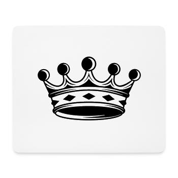 Krone Silhouette icon - Mousepad (Querformat) - Weiß - Vorne