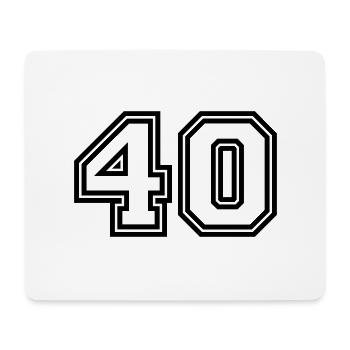40 Zahl symbol - Mousepad (Querformat) - Weiß - Vorne