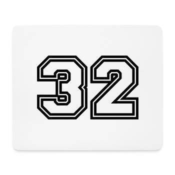 32 number symbol - Mouse Pad (horizontal) - white - Front