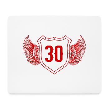 30 Nombre d’armoiries - Tapis de souris (format paysage) - blanc - Devant