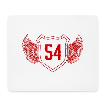 54 Nombre d’armoiries - Tapis de souris (format paysage) - blanc - Devant