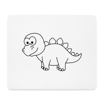 Dinosaur stegosaurus Comic - Mouse Pad (horizontal) - white - Front