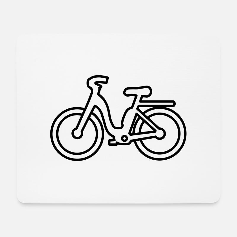 e-Bike / Pedelec - Kontur - Mousepad (Querformat) - Weiß