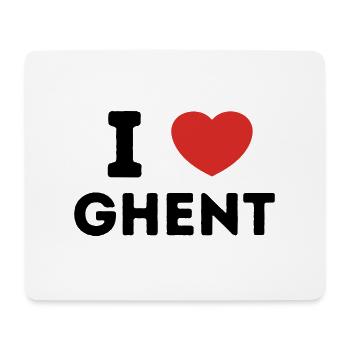 I Love with Heart Ghent - Mouse Pad (horizontal) - white - Front