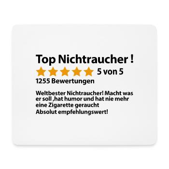 rauchen aufhören motivation Nichtraucher Behlohnun - Mousepad (Querformat) - Weiß - Vorne