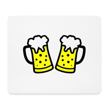 Bierkrug Bier Symbol - Mousepad (Querformat) - Weiß - Vorne