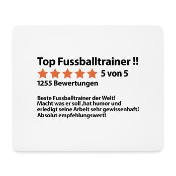 Abschiedsgeschenk Fußball Trainer Fussballtrainer - Mousepad (Querformat) - Weiß - Vorne