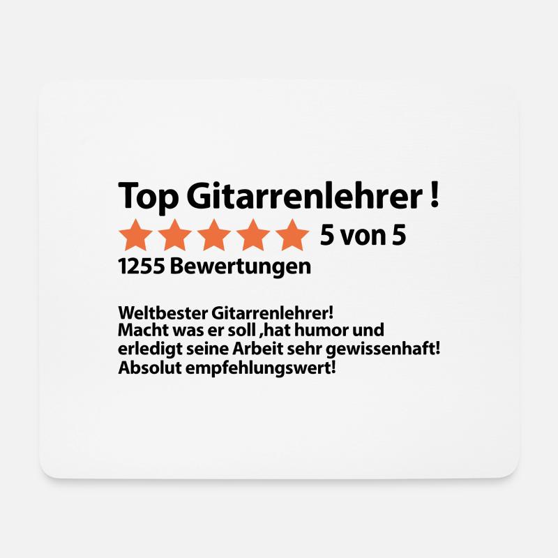 Abschiedsgeschenk Gitarrenlehrer zum Abschied - Mousepad (Querformat) - Weiß