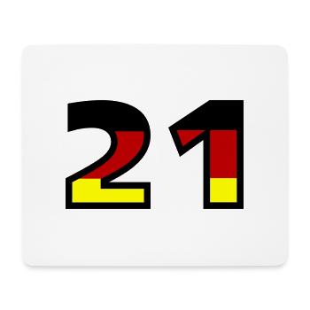 21 Numéro Allemagne Jersey - Tapis de souris (format paysage) - blanc - Devant