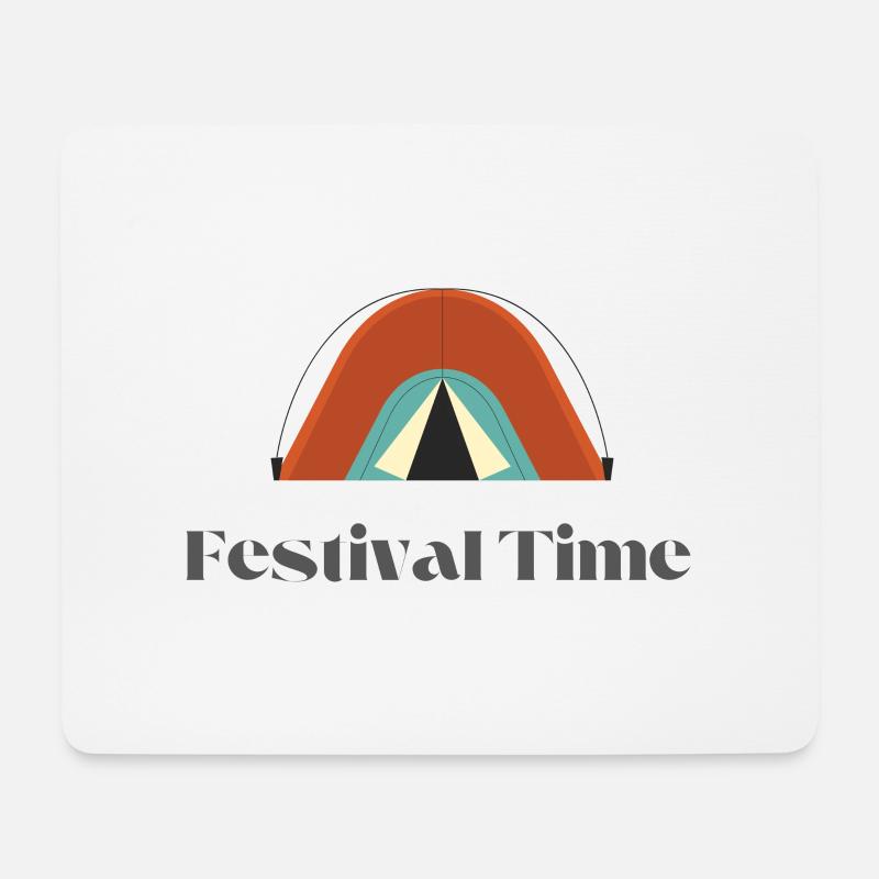 Festival Time - Mousepad (Querformat) - Weiß