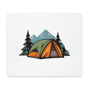 Camping Tent Outdoor - Mouse Pad (horizontal) - white - Front