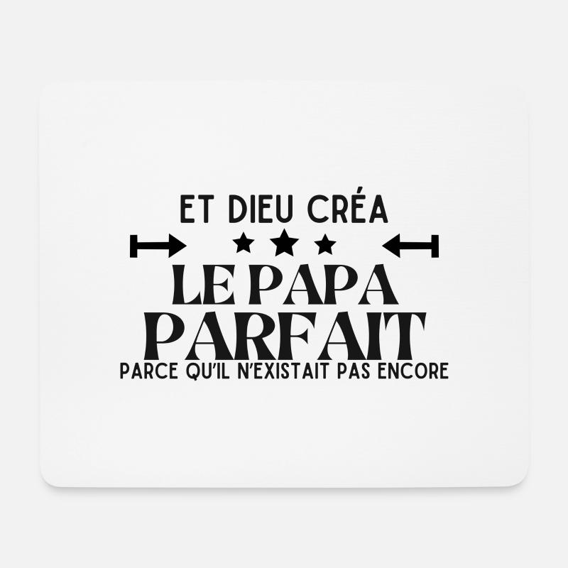 GOTT SCHUF DEN PERFEKTEN VATER - Mousepad (Querformat) - Weiß