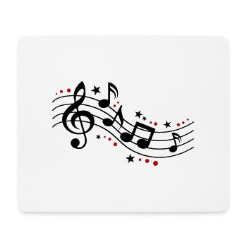 Musical Notes Symbols Music - Mouse Pad (horizontal) - white - Front