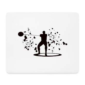 Hammer Thrower Colorsplash Hammer Throw - Mouse Pad (horizontal) - white - Front