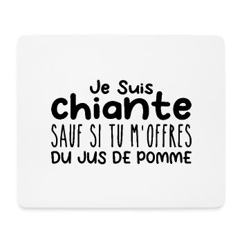 Woman who loves Apple Juice. Funny Design Humor - Mouse Pad (horizontal) - white - Front