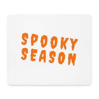 Spooky Season – Pumpkin Orange Typography - Mousepad (Querformat) - Weiß - Vorne