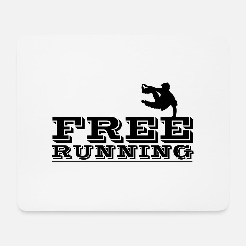 Parkour und Freerunning - Mousepad (Querformat) - Weiß
