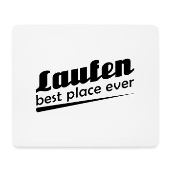 Laufen - Stadt best place ever - Mousepad (Querformat) - Weiß - Vorne