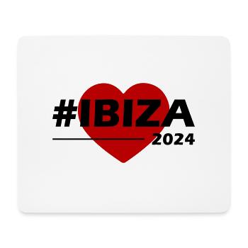 Ibiza 2024 Herz Liebe - Mousepad (Querformat) - Weiß - Vorne