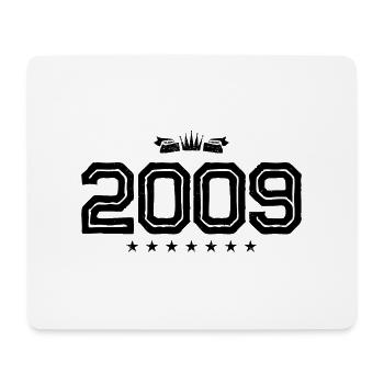 2009 jahr geburtstag krone - Mousepad (Querformat) - Weiß - Vorne