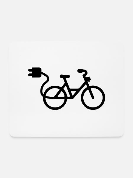 ebike fahrrad - Mousepad (Querformat) - Weiß