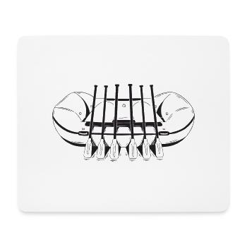 Rafting Boot fahren Berge Wildwasser Bootfahren - Mousepad (Querformat) - Weiß - Vorne