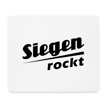 Siegen rockt - Textdesign mit Stadtnamen - Mousepad (Querformat) - Weiß - Vorne
