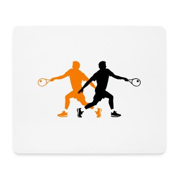 Silhouette de joueur de tennis - Tapis de souris (format paysage) - blanc - Devant