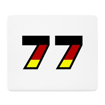 77 Number Germany Jersey - Mouse Pad (horizontal) - white - Front