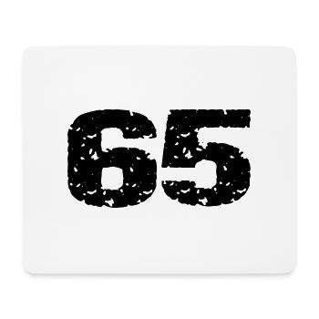 65 Maillot numéro - Tapis de souris (format paysage) - blanc - Devant