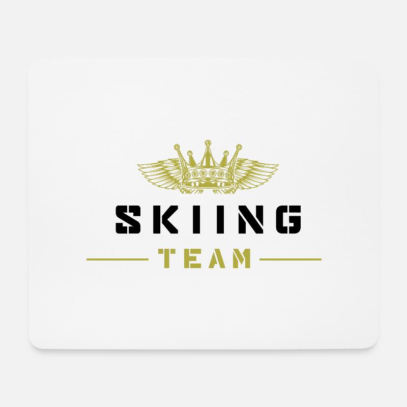 Skiing Team - Mousepad (Querformat) - Weiß