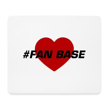 Fan Base Herz Liebe - Mousepad (Querformat) - Weiß - Vorne