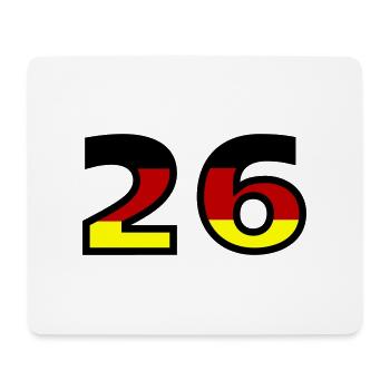 26 Number Germany Jersey - Mouse Pad (horizontal) - white - Front