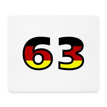 63 Numéro Allemagne Jersey - Tapis de souris (format paysage) - blanc - Devant