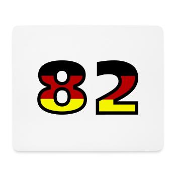 82 Numéro Allemagne Jersey - Tapis de souris (format paysage) - blanc - Devant