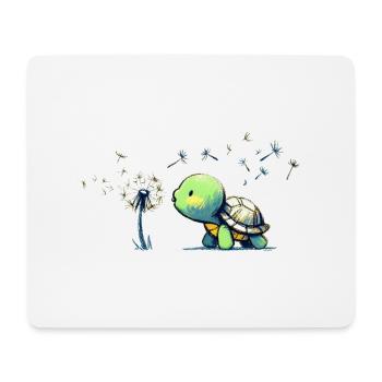 Schildkröte - Mousepad (Querformat) - Weiß - Vorne