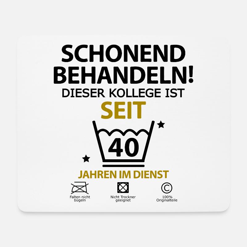 40 jähriges Jahre Dienstjubiläum firmenjubiläum - Mousepad (Querformat) - Weiß