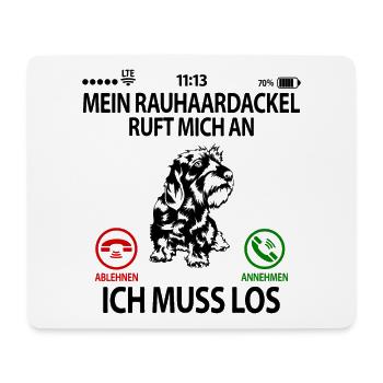 Rauhaardackel Liebhaber Sprüche Lustige Witzig - Mousepad (Querformat) - Weiß - Vorne