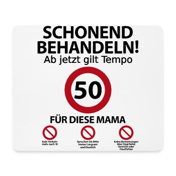 50 Geburtstag Mama Mutter Geburtstagsgeschenk - Mousepad (Querformat) - Weiß - Vorne
