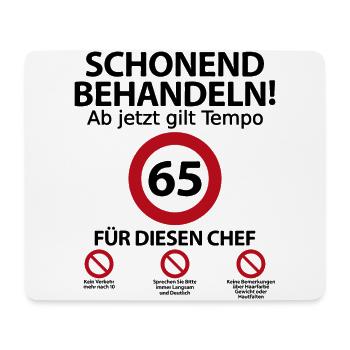 65. Geburtstag Chef Geburtstagsgeschenk mit Spruch - Mousepad (Querformat) - Weiß - Vorne