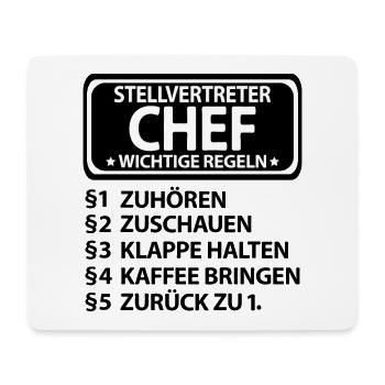 Stellvertreter Chef Stellvertretung Wichtige Regel - Mousepad (Querformat) - Weiß - Vorne