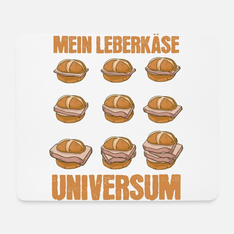 Leberkäse Universum Bayrisch Leberkässemmel - Mousepad (Querformat) - Weiß